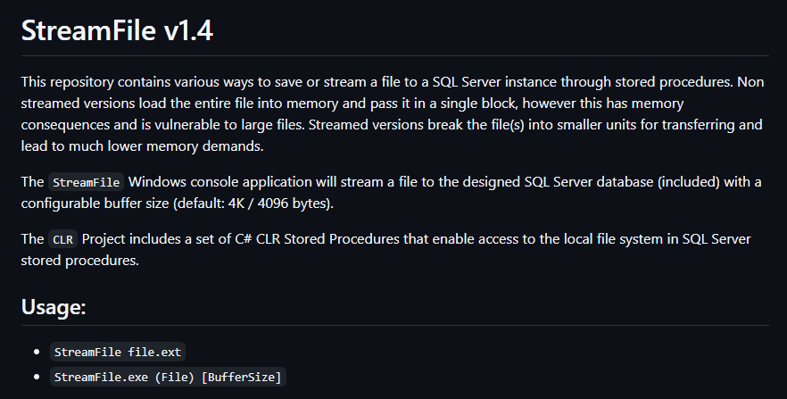StreamFile